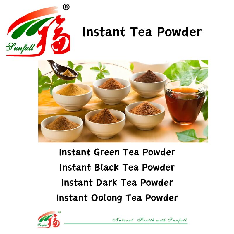 Melhor preço Boa solubilidade Amostra gratuita Pó de chá solúvel a frio para bebida Instantâneo Chá verde/Chá preto/Chá escuro/Chá oolong/Extrato de chá preto em pó