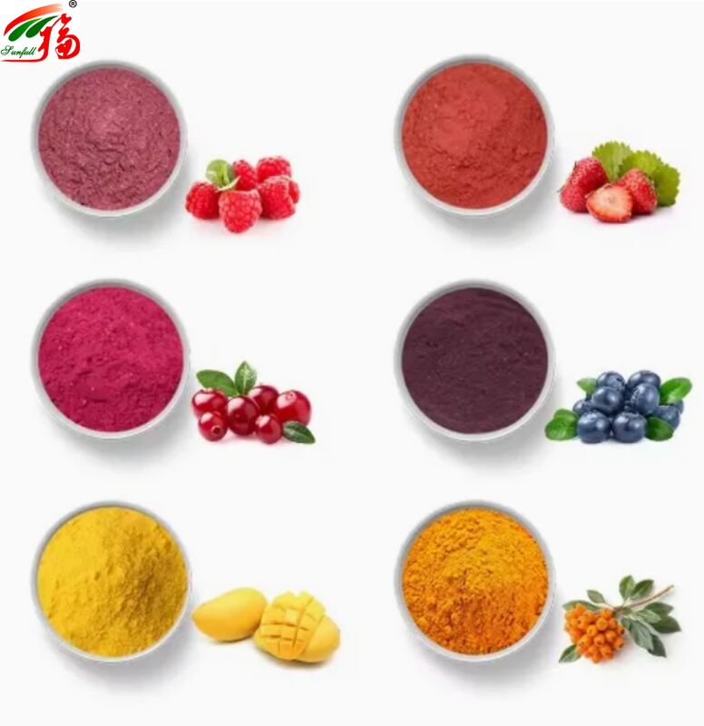 Ingredientes de frutas, alimentos saudáveis, alta qualidade, bom sabor e solubilidade em água, bebidas liofilizadas em pó, diversas frutas em pó