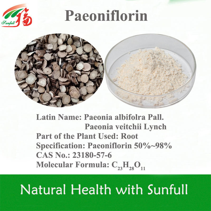 Extrato de Paeoniflorina/Peonina de Alta Pureza 50%~98% para Clareamento, Antienvelhecimento e Relaxamento Muscular
