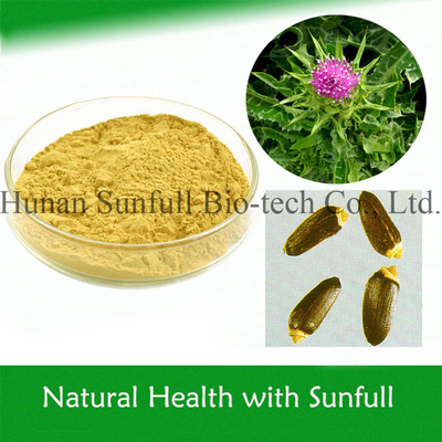 100% extracto de cardo de leite natural em pó de sementes de Silybum Marianum para crescimento de células do fígado