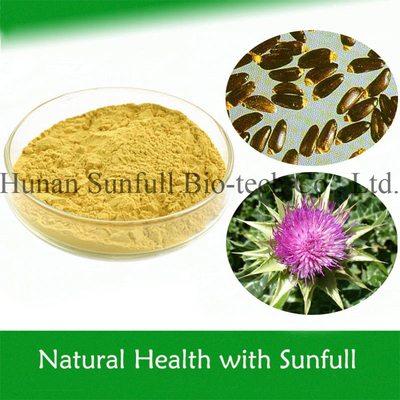 100% Extracto de Cardo de Leite Natural para a Saúde do Fígado 80% Silimarinas 30% Silybinas